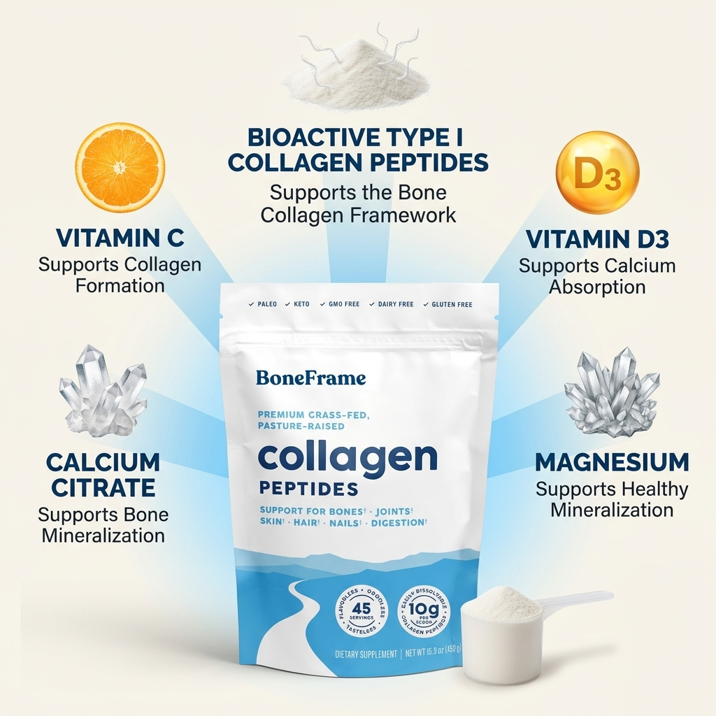 BoneFrame™ Type 1 Collagen Peptides for Bone Loss