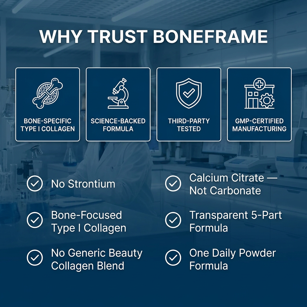 BoneFrame™ Type 1 Collagen Peptides for Bone Loss