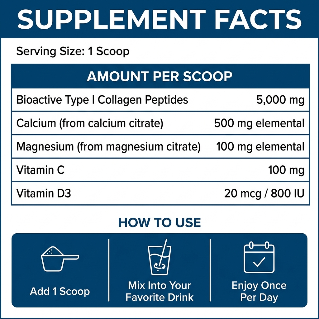 BoneFrame™ Type 1 Collagen Peptides for Bone Loss